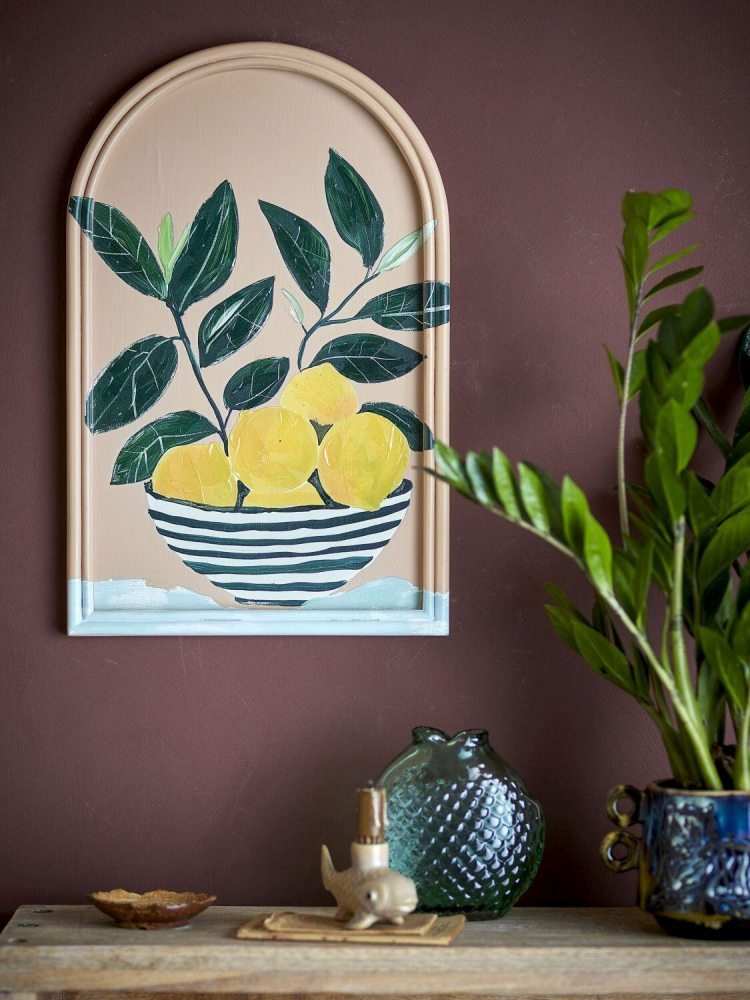 Creative Collection Limone Abbildung mit Rahmen 33x51 cm, Gelb