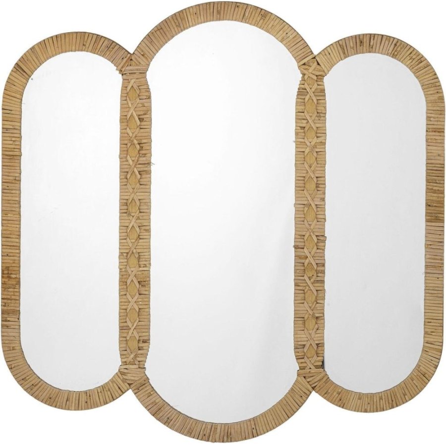 Creative Collection Cardiz Wandspiegel 80x80 cm, Rattan