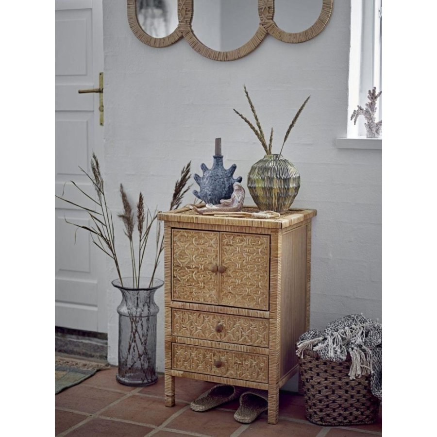 Creative Collection Cardiz Wandspiegel 80x80 cm, Rattan