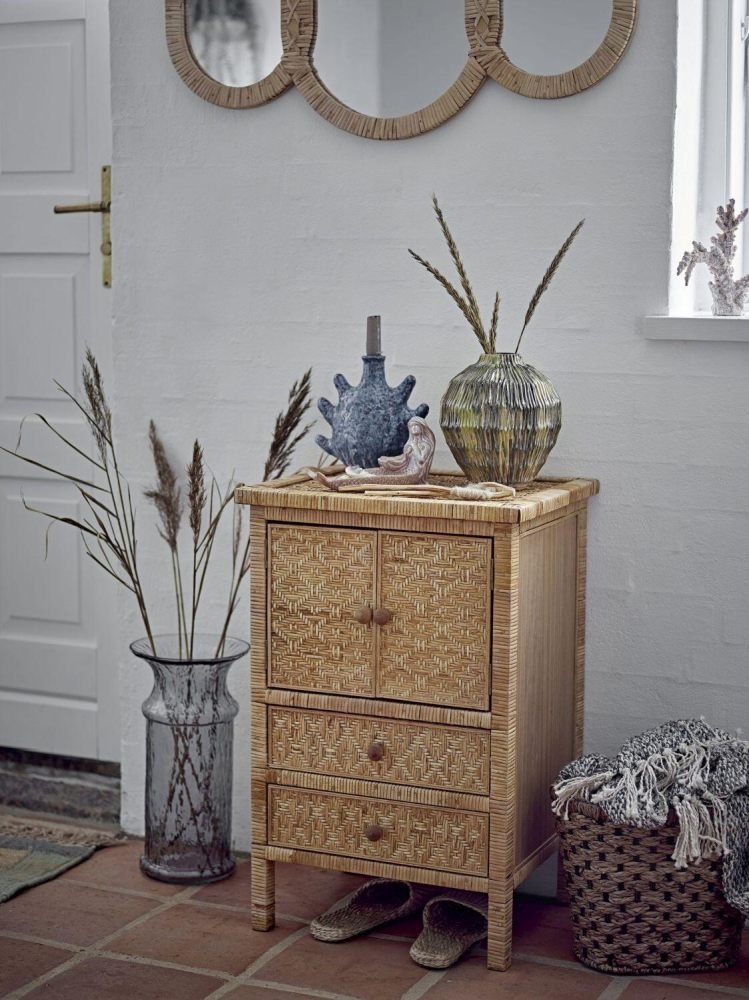 Creative Collection Cardiz Wandspiegel 80x80 cm, Rattan