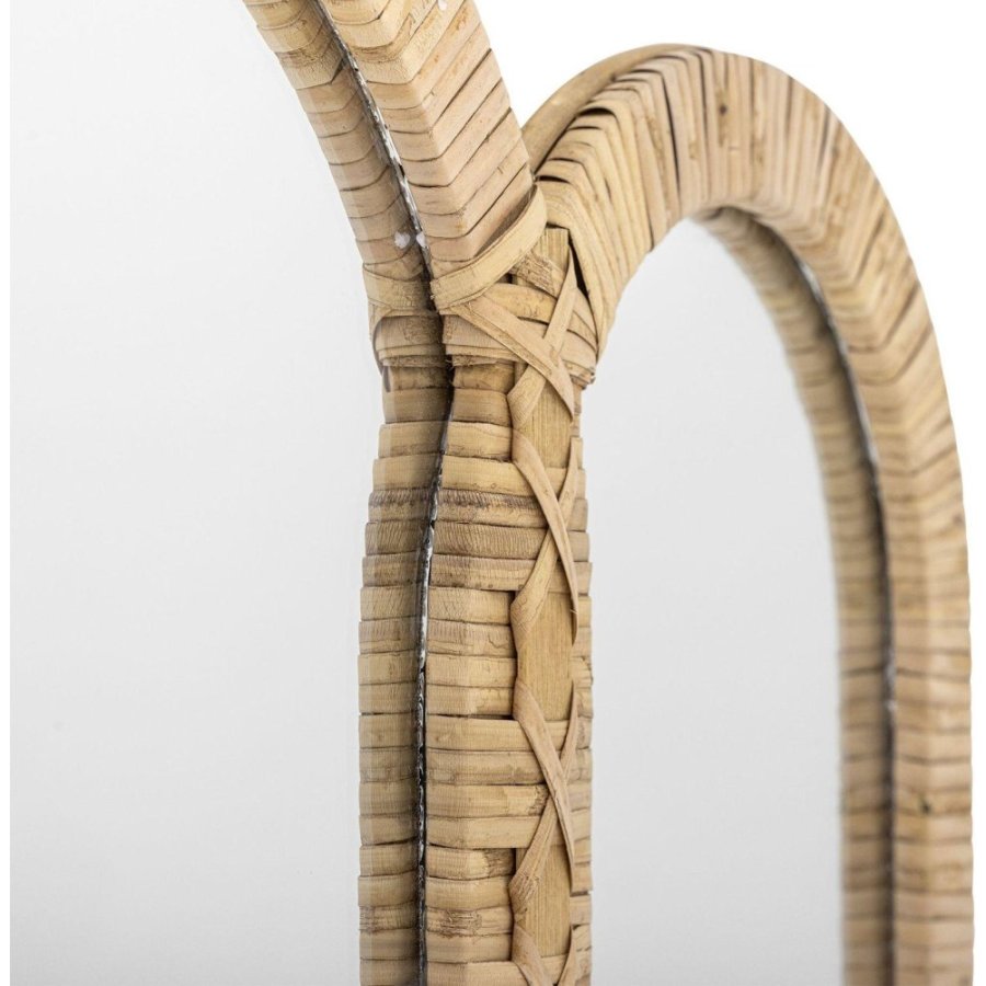 Creative Collection Cardiz Wandspiegel 80x80 cm, Rattan