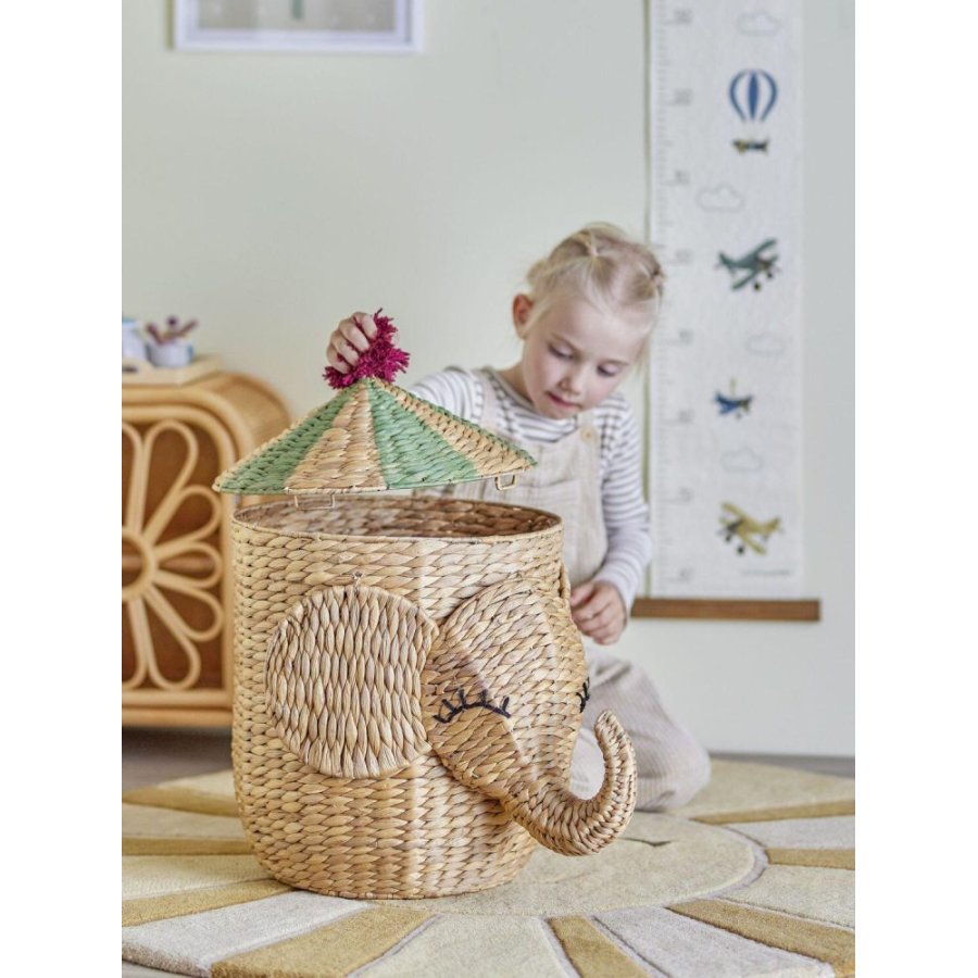 Bloomingville Mini Bobo Korb mit Deckel H50 cm, Wasserhyazinthe