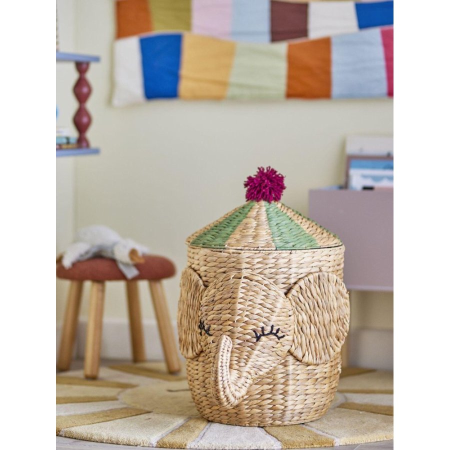 Bloomingville Mini Bobo Korb mit Deckel H50 cm, Wasserhyazinthe