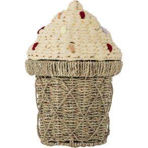 Bloomingville Mini Cillie Korb mit Deckel H41 cm, Algen