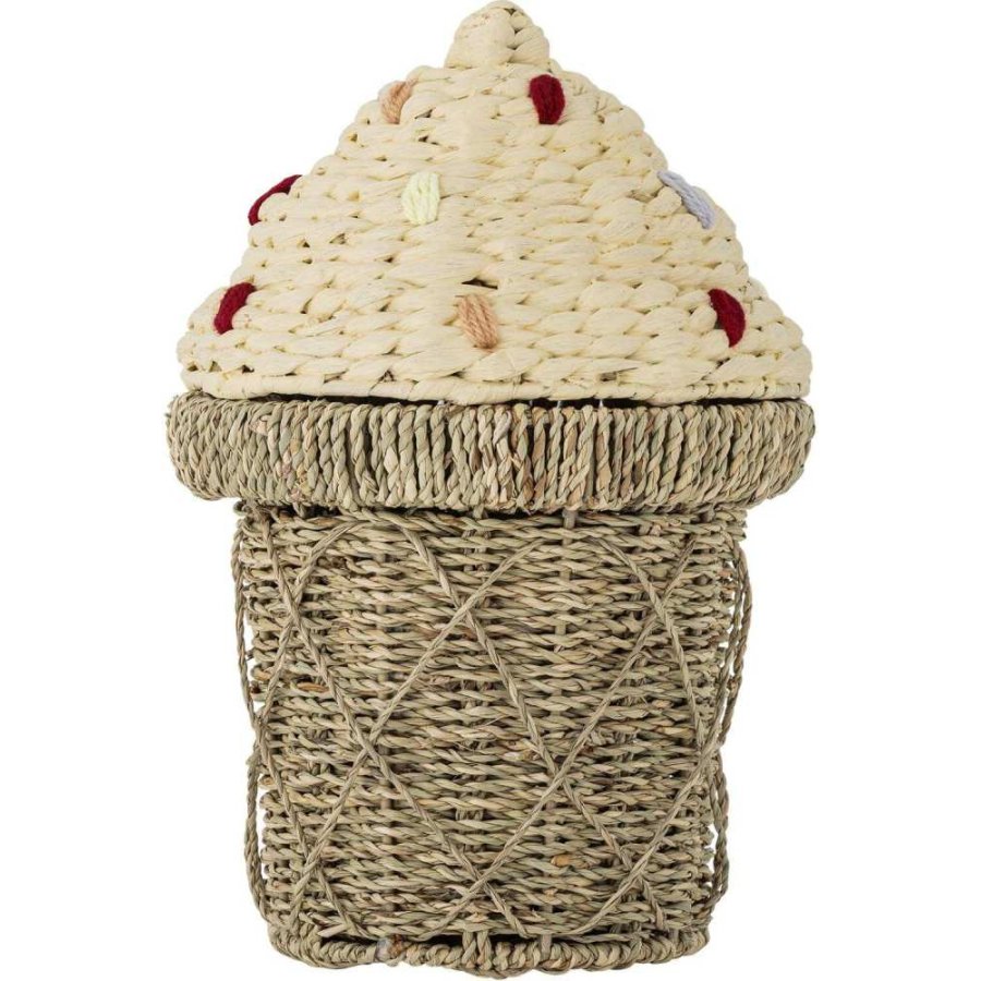 Bloomingville Mini Cillie Korb mit Deckel H41 cm, Algen