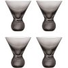 Bloomingville Corliss Cocktailglas 4er Set 16,5 cl, Grau