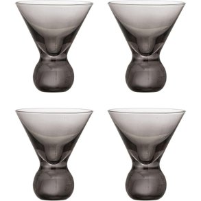 Bloomingville Corliss Cocktailglas 4er Set 16,5 cl, Grau