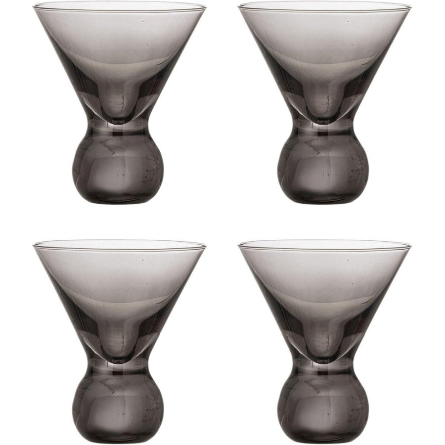 Bloomingville Corliss Cocktailglas 4er Set 16,5 cl, Grau