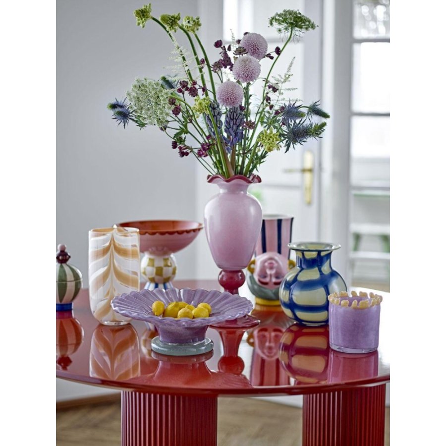 Bloomingville Frills Vase H34 cm, Rosa