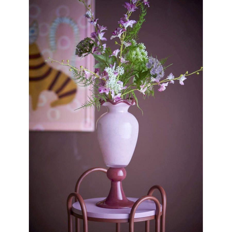 Bloomingville Frills Vase H34 cm, Rosa