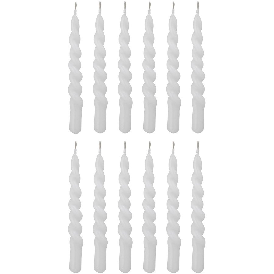 Bloomingville Twist Stearinlys 12 stk. �1,2/H11 cm, Hvid