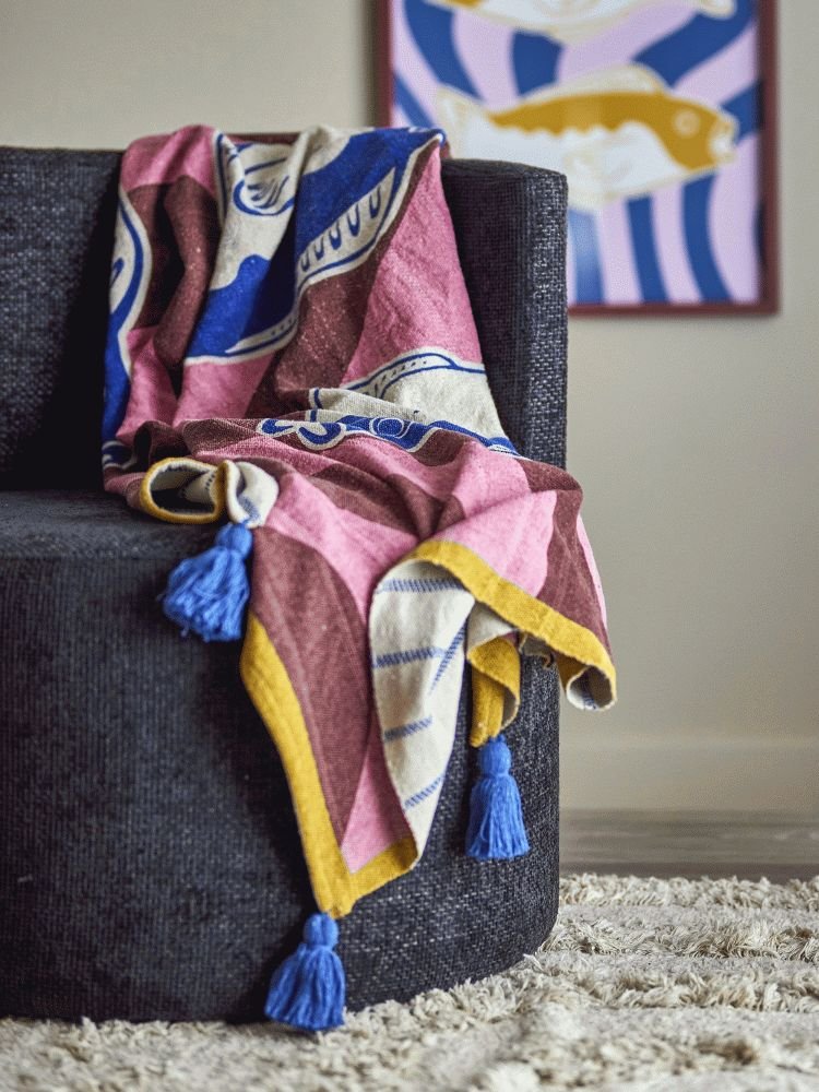 Bloomingville Remy Plaid 130x150 cm, Multi