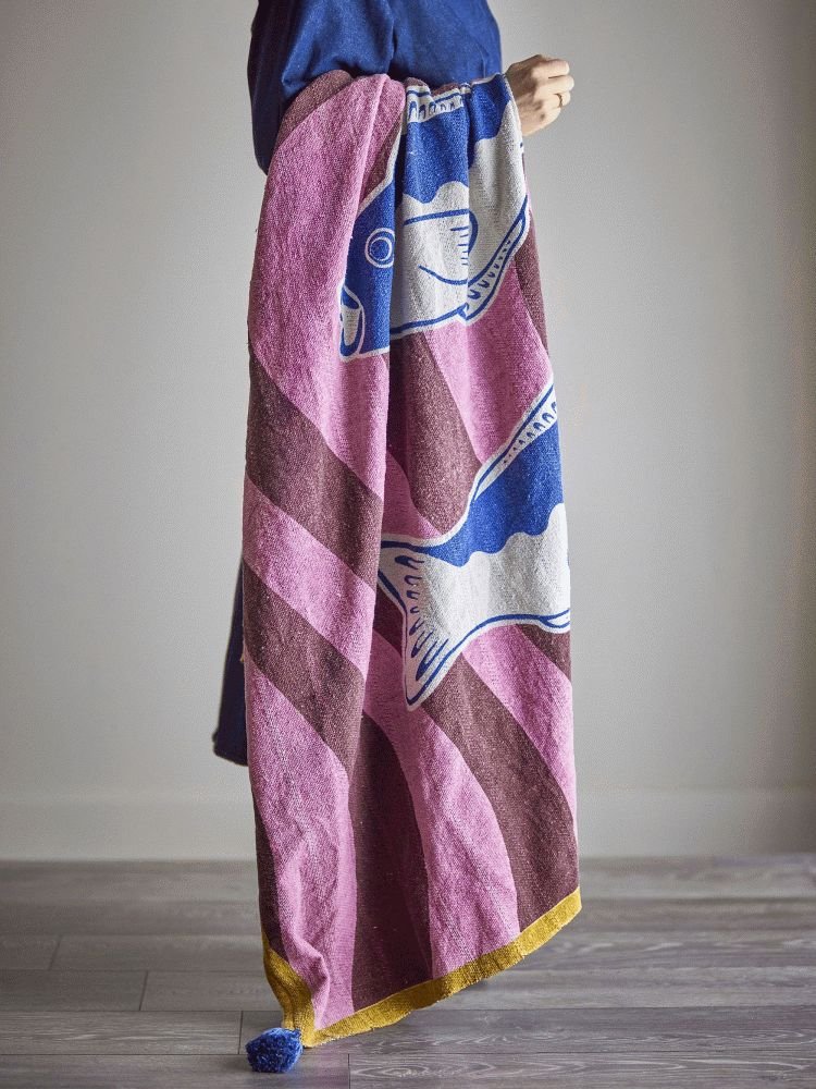 Bloomingville Remy Plaid 130x150 cm, Multi