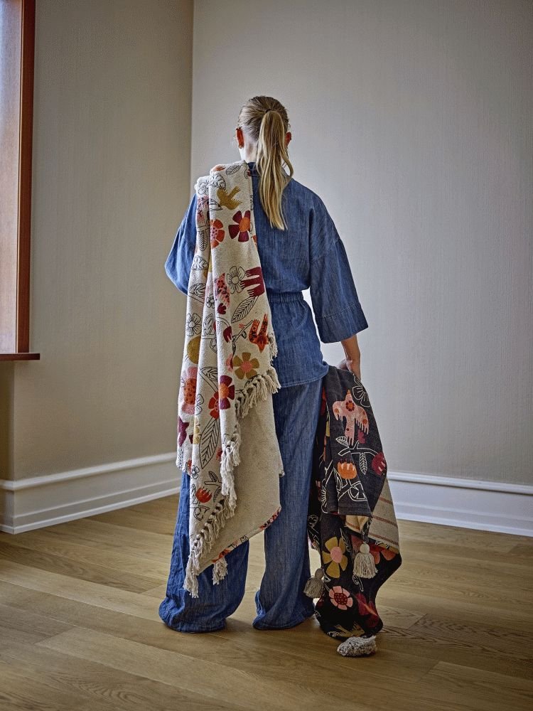 Bloomingville Vivielle Plaid 130x160 cm, Multi