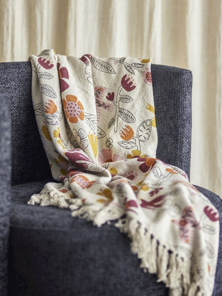 Bloomingville Vivielle Plaid 130x160 cm, Multi