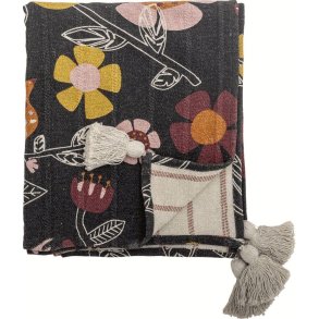 Bloomingville Vivielle Plaid 130x160 cm, Sort