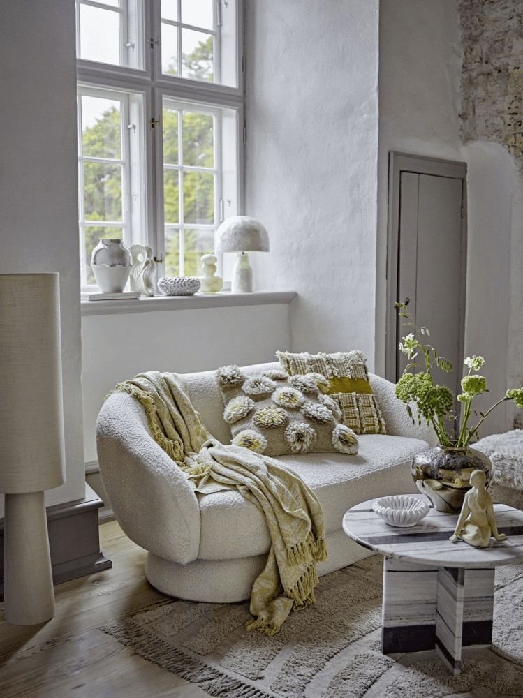 Bloomingville Somma Pude 50x50 cm, Gul