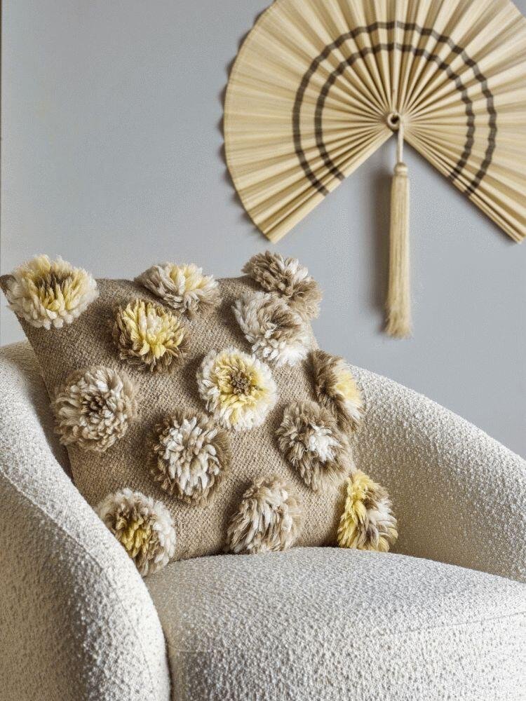 Bloomingville Somma Pude 50x50 cm, Gul