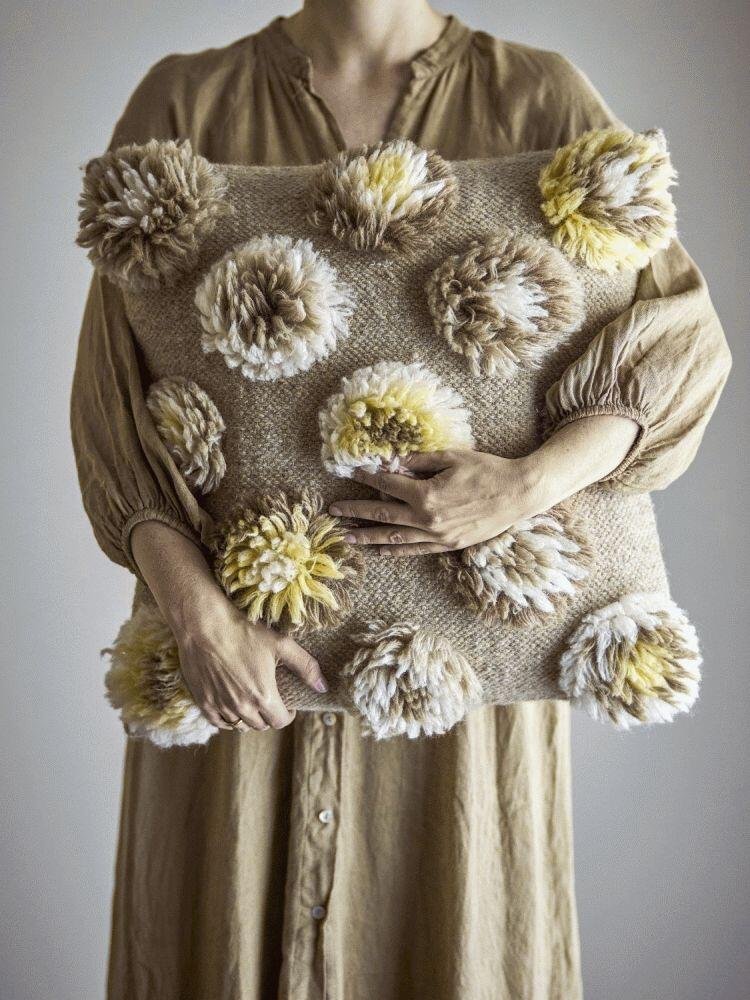 Bloomingville Somma Pude 50x50 cm, Gul