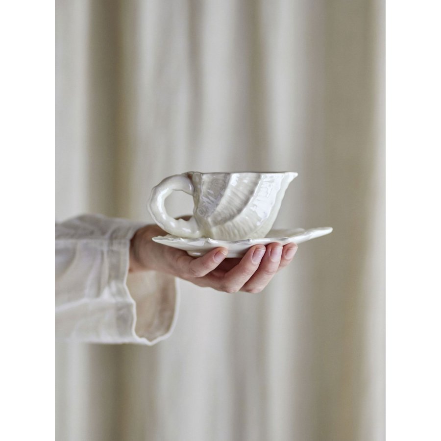 Bloomingville Shellie Kop m. Underkop 15 cl, Hvid