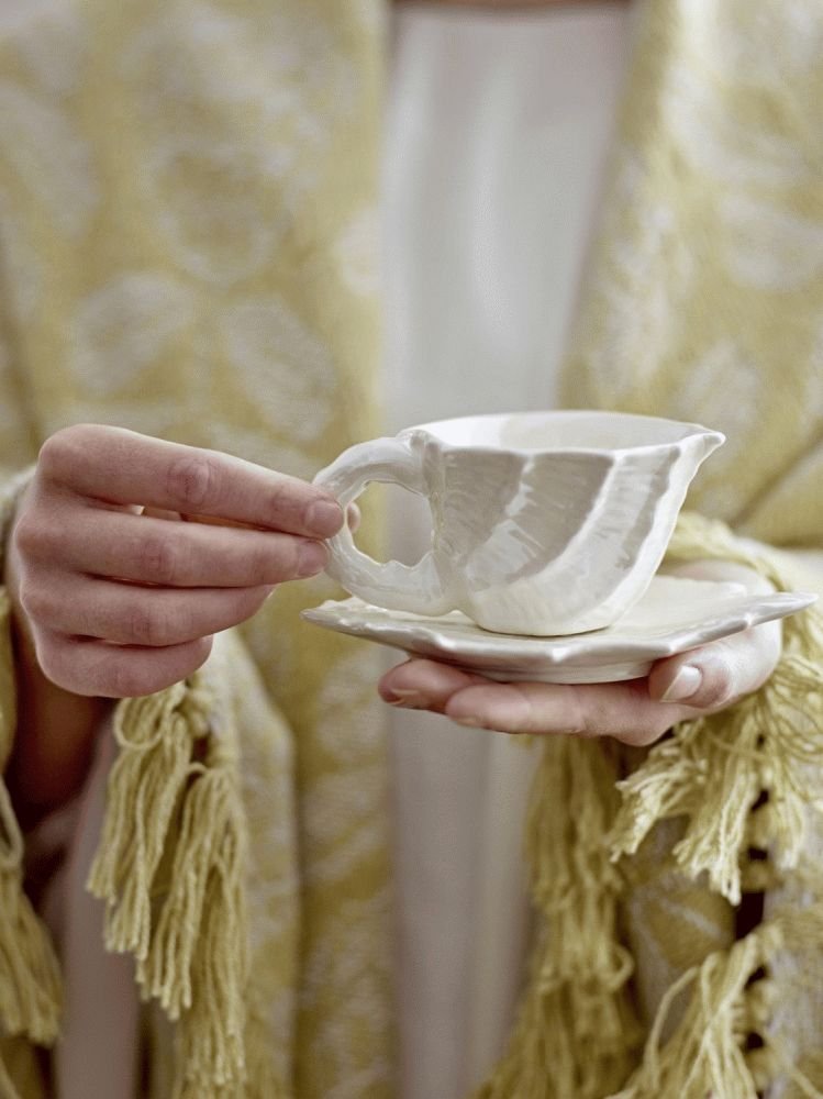 Bloomingville Shellie Kop m. Underkop 15 cl, Hvid