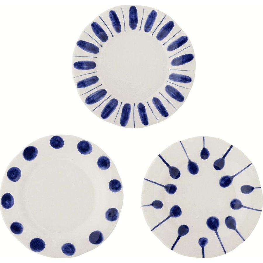 Creative Collection Linora Tallerken 3 stk. 22 cm, Bl�