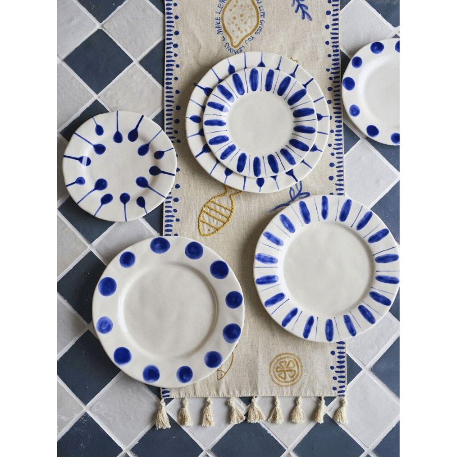 Creative Collection Linora Tallerken 3 stk. 22 cm, Bl�