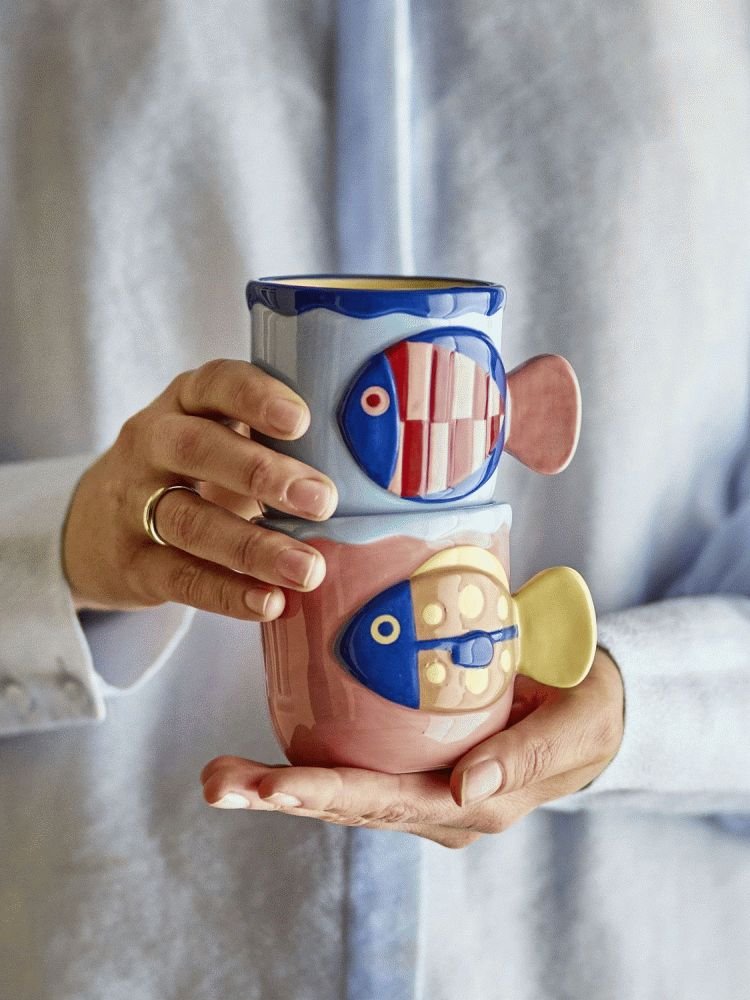 Bloomingville Willy Kop 2 stk. 20 cl, Multi