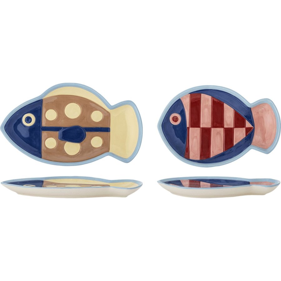 Bloomingville Willy Teller 2er Set 14x23 cm, Multi