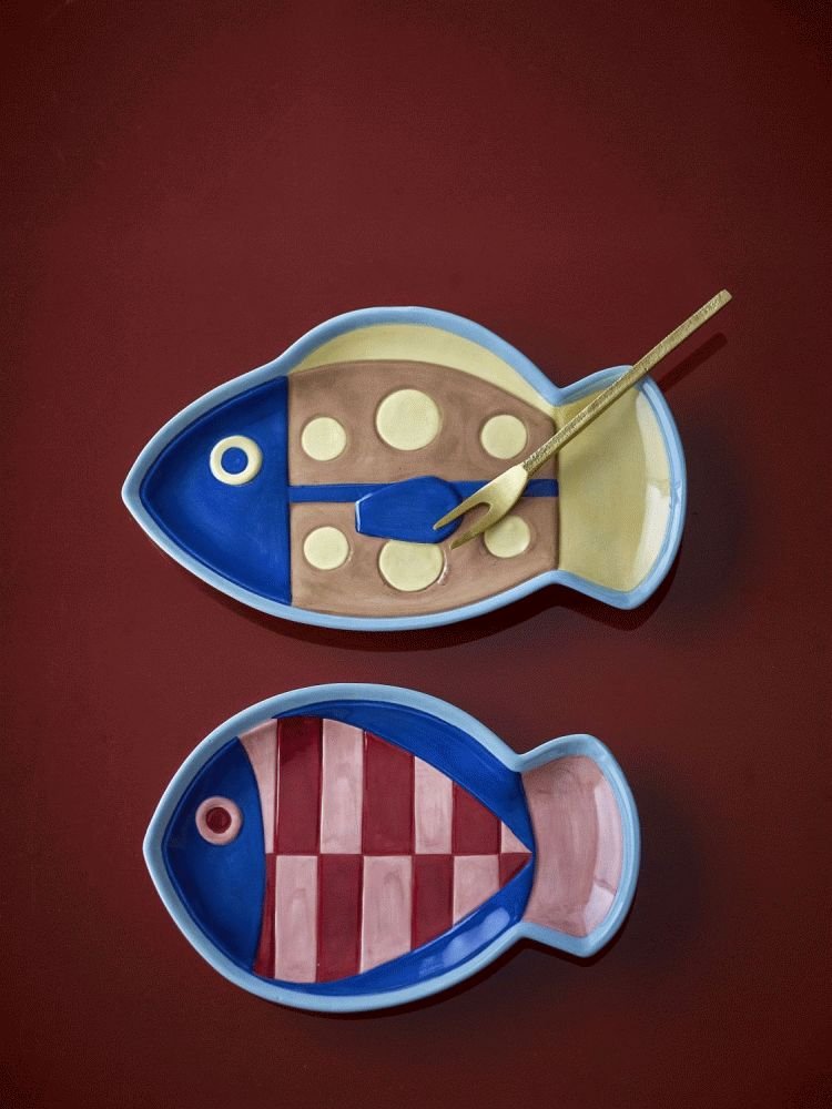 Bloomingville Willy Teller 2er Set 14x23 cm, Multi