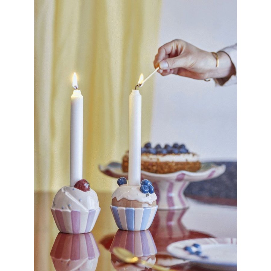 Bloomingville Chip Lysestage 2 stk. H9,5 cm, Multi