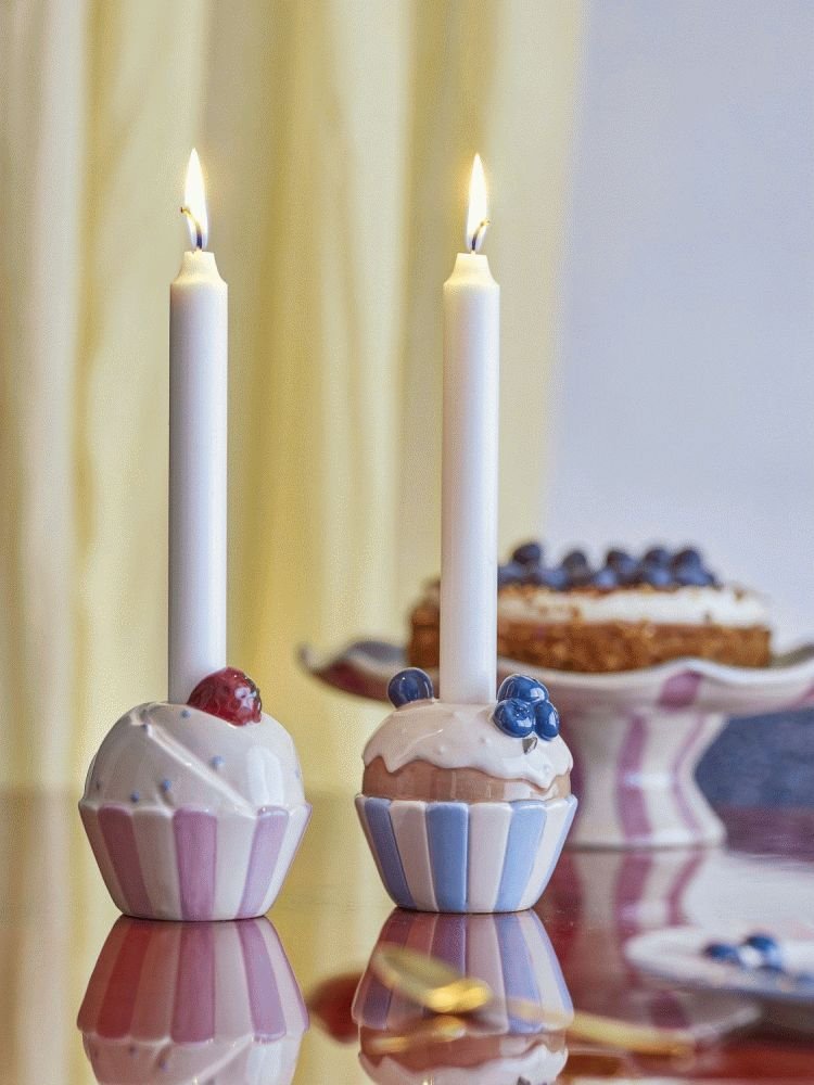 Bloomingville Chip Lysestage 2 stk. H9,5 cm, Multi