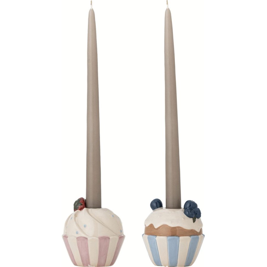 Bloomingville Chip Lysestage 2 stk. H9,5 cm, Multi