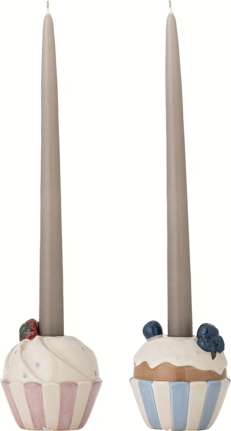 Bloomingville Chip Lysestage 2 stk. H9,5 cm, Multi