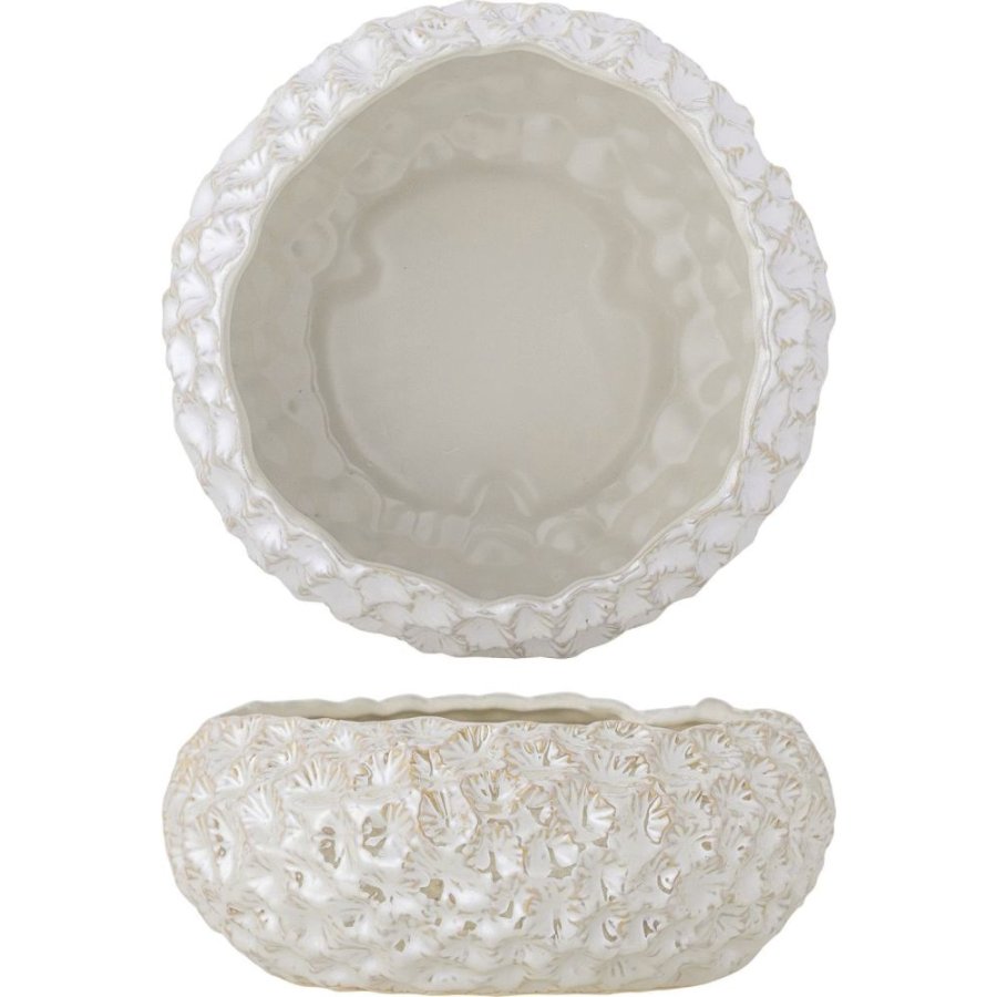 Bloomingville Lowen Sk�l �24 cm, Hvid