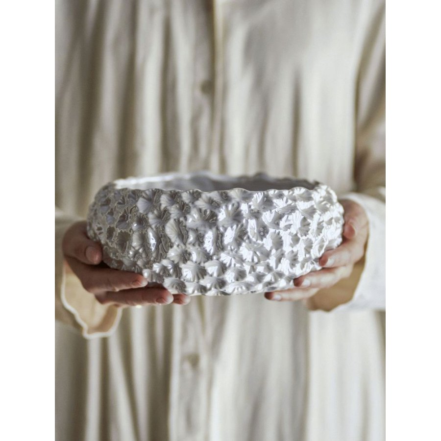 Bloomingville Lowen Sk�l �24 cm, Hvid