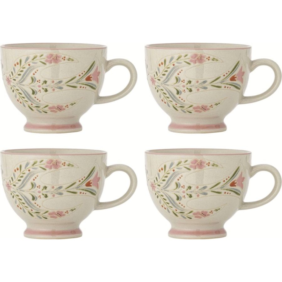 Creative Collection Rosalynde Krus 4 stk. 40 cl, Hvid