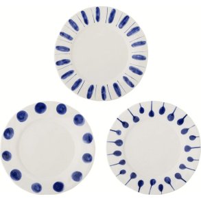 Creative Collection Linora Tallerken 3 stk. 28 cm, Bl�