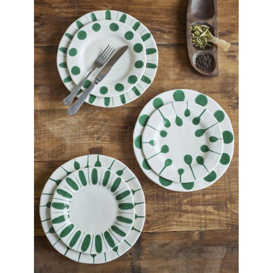 Creative Collection Linora Tallerken 3 stk. 22 cm, Gr�n