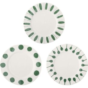 Creative Collection Linora Tallerken 3 stk. 28 cm, Gr�n