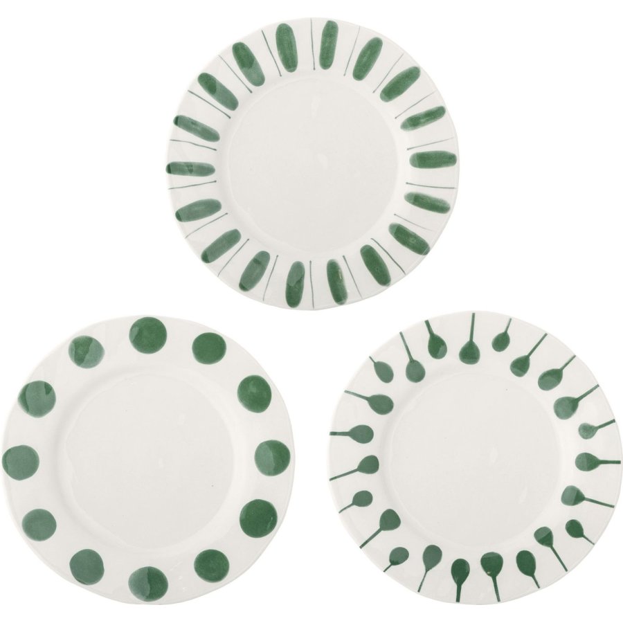 Creative Collection Linora Tallerken 3 stk. 28 cm, Gr�n