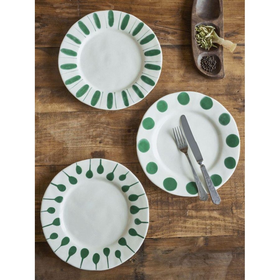 Creative Collection Linora Tallerken 3 stk. 28 cm, Gr�n