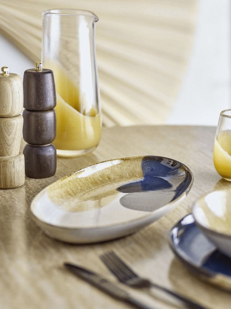 Bloomingville Jules Servierplatte 33,5 cm, Blau