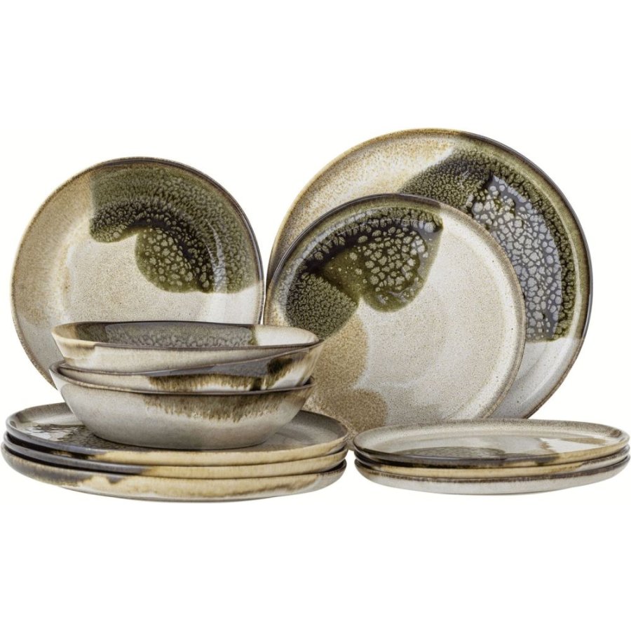 Bloomingville Jules Tischserviceset 12-teilig, Gr&uuml;n