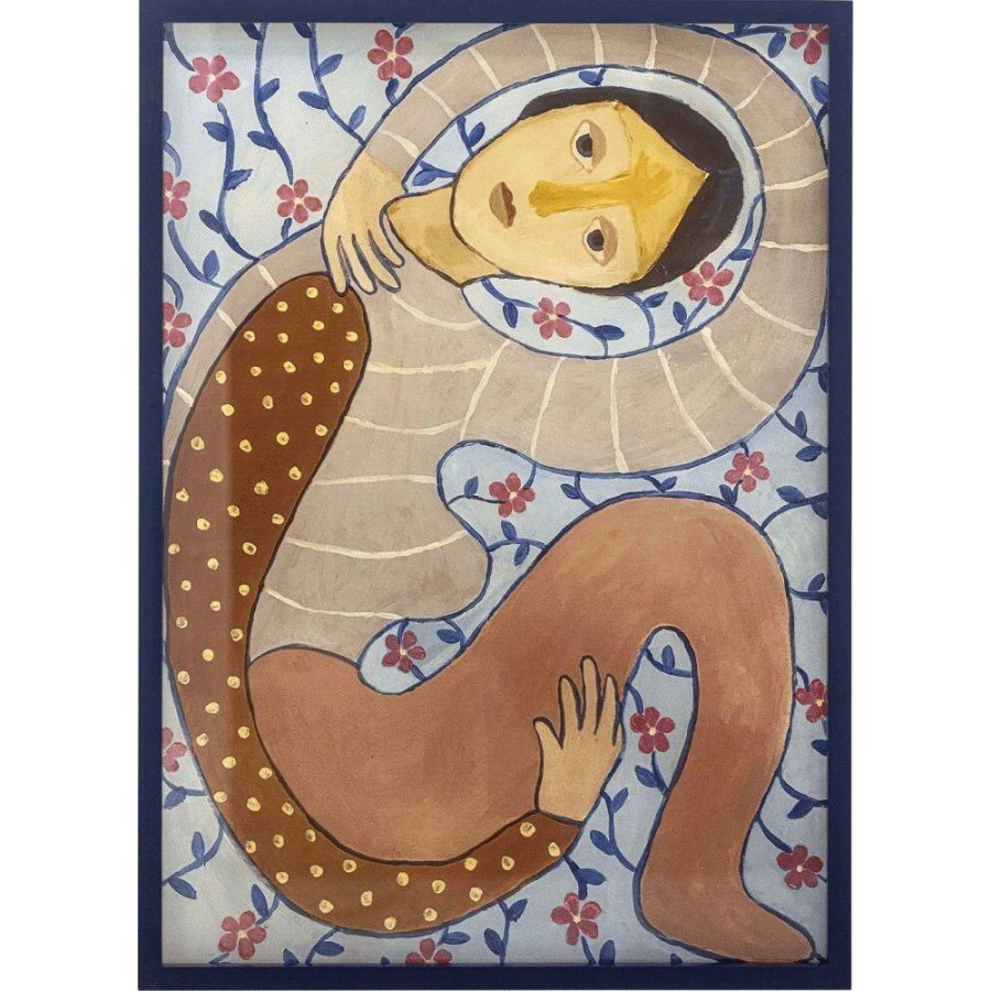 Bloomingville Floriesta Illustration m. Ramme 52x72 cm, Fyrretr�