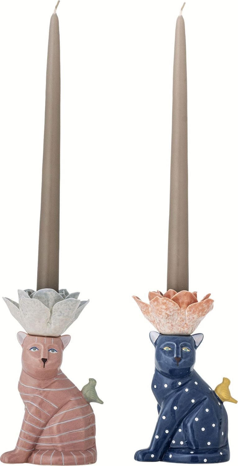 Bloomingville Eri Lysestage 2 stk. H17 cm, Multi