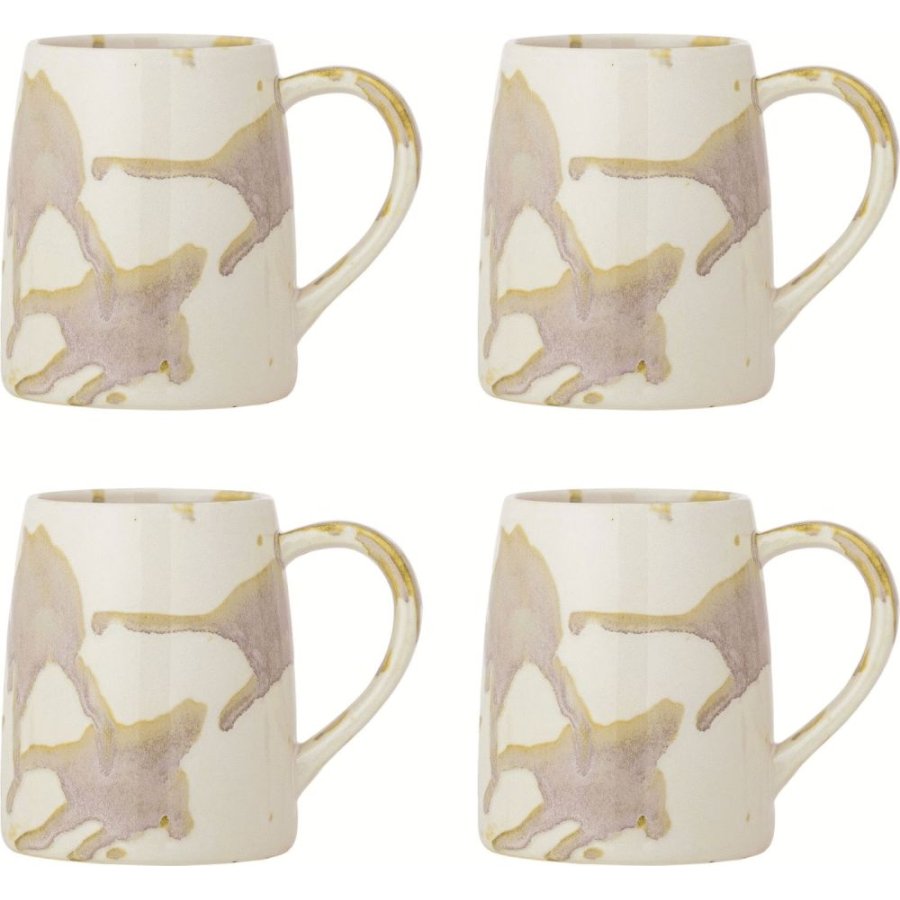 Creative Collection Winnie Krus 4 stk. 37 cl, Rosa/Beige