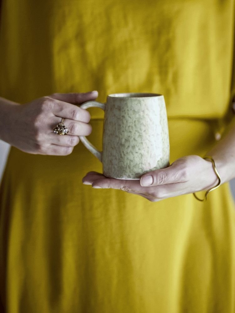 Creative Collection Winnie Krus 4 stk. 37 cl, Lysegr�n/Beige