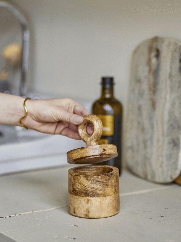 Bloomingville Nonnie Krukke m. L�g H15,5 cm, Mangotr�