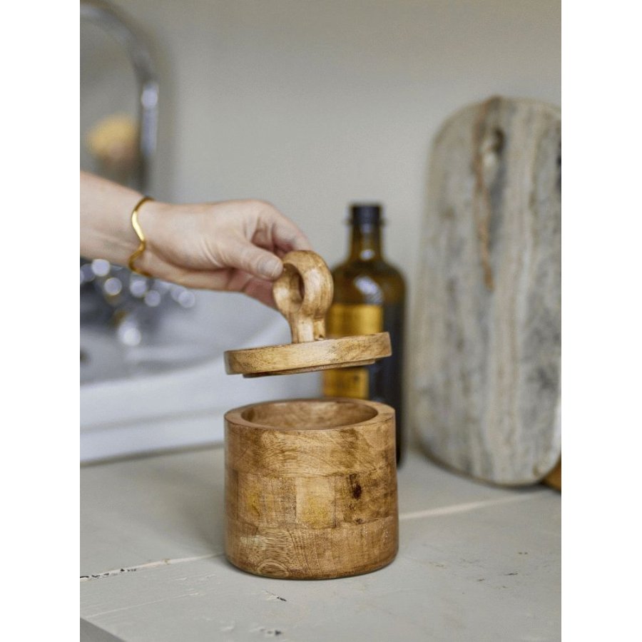 Bloomingville Nonnie Krukke m. L�g H18 cm, Mangotr�